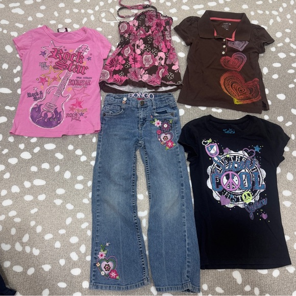 Limited Too Other - Vintage y2k lot girls tee jeans bedazzled embroidered polo halter tank top